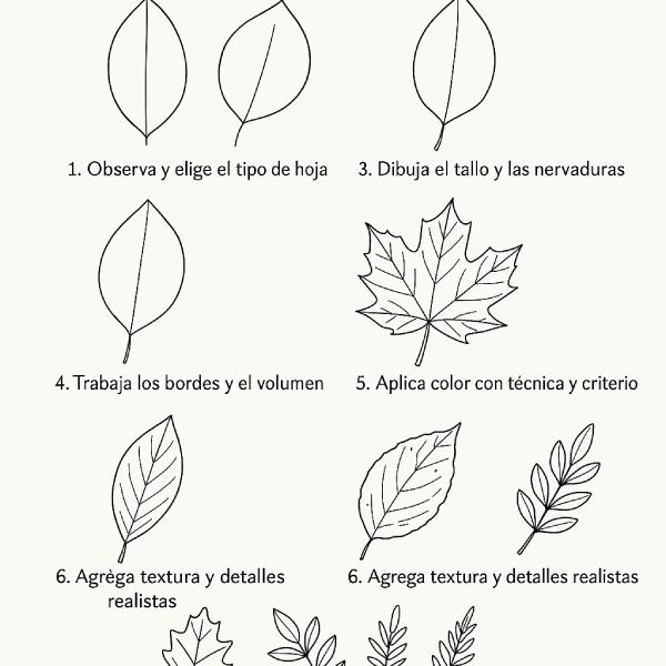 Cómo dibujar hojas: guía práctica para ilustrar el mundo vegetal