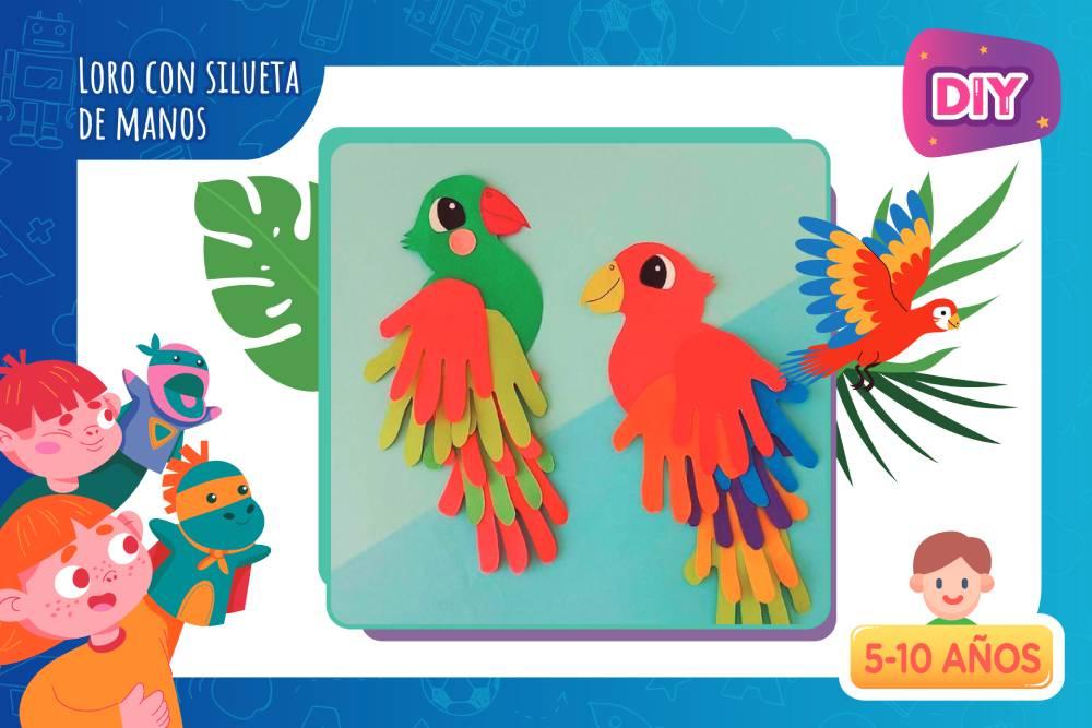 DIY | Loro con silueta de manos