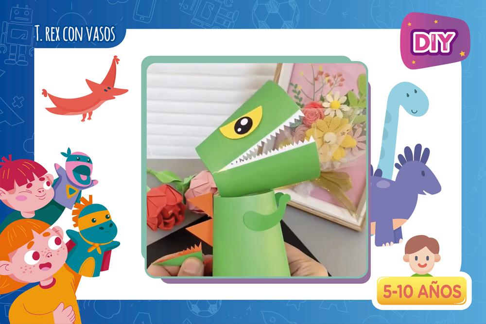 DIY | T-Rex con vasos
